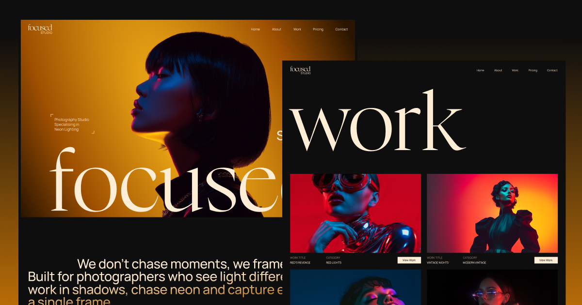 Focused - Webflow HTML website template