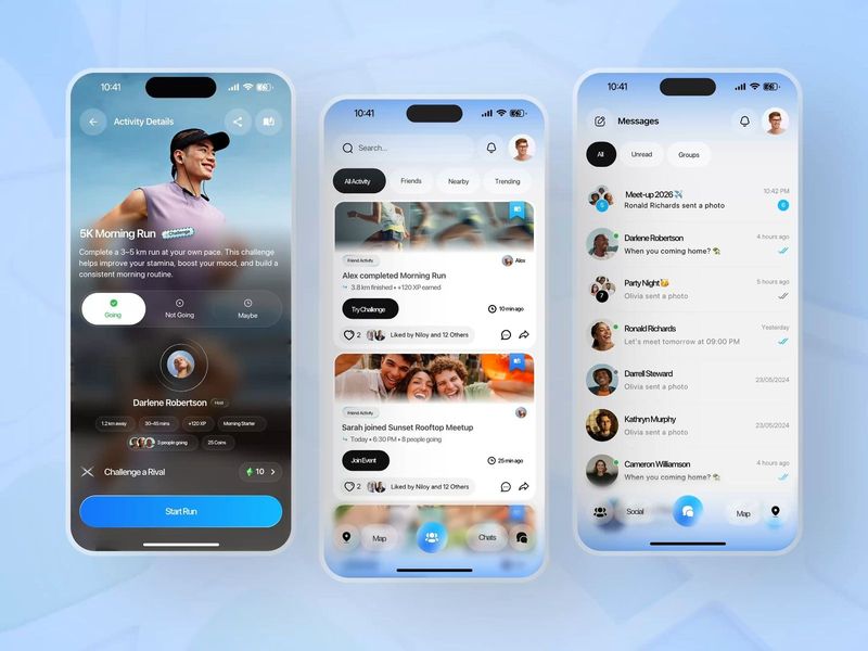 Social Gamification App UI Design