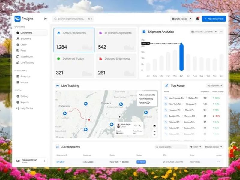 Logistics Management Saas Dashboard UI