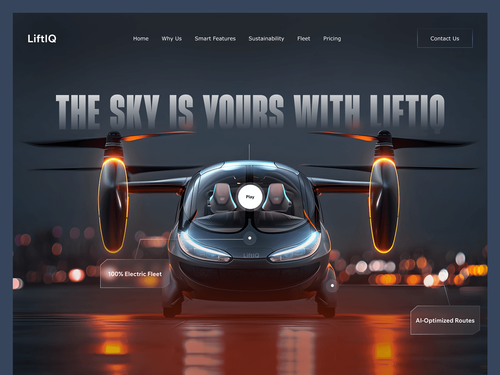 Flying Taxi web and Branding