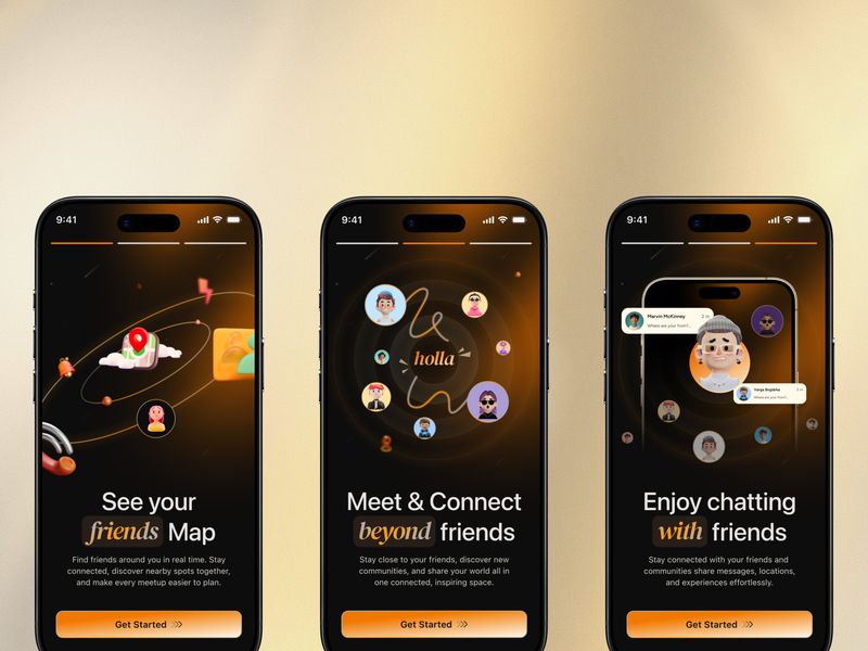 Social Media App | Mobile App Onboarding Design