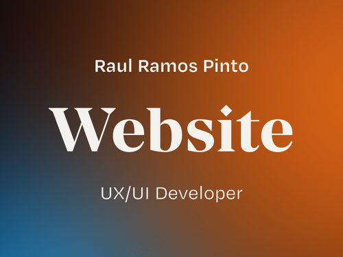 Raul Ramos Pinto - UX/UI Developer