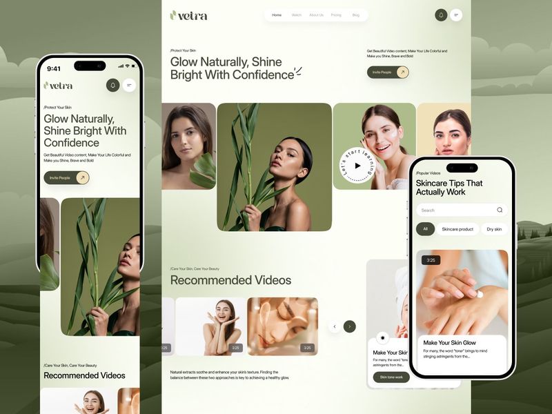 VETRA - Skincare Landing Page Design | Orbix Studio
