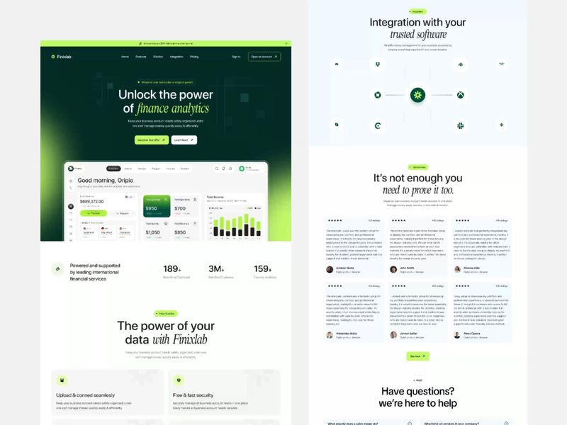 Fintech Landing Page Design