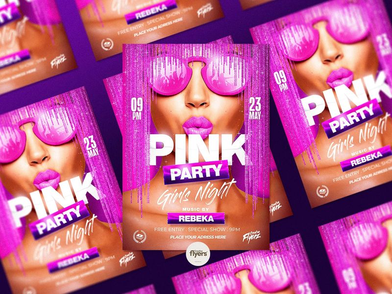 Pink Party Flyer (PSD)