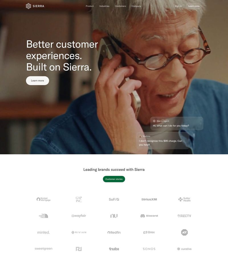 Screenshot taken from sierra.ai