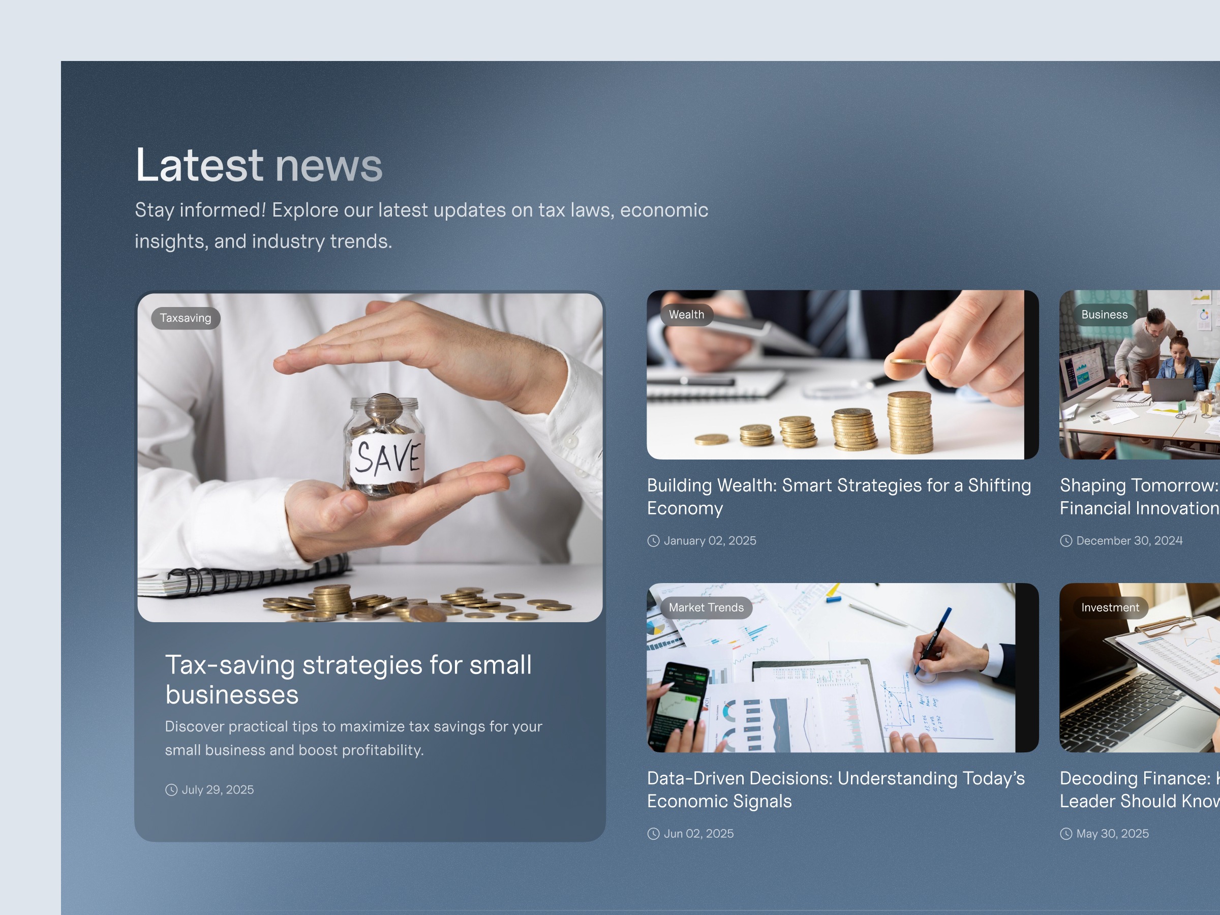 Blogs section design for client project Image 0