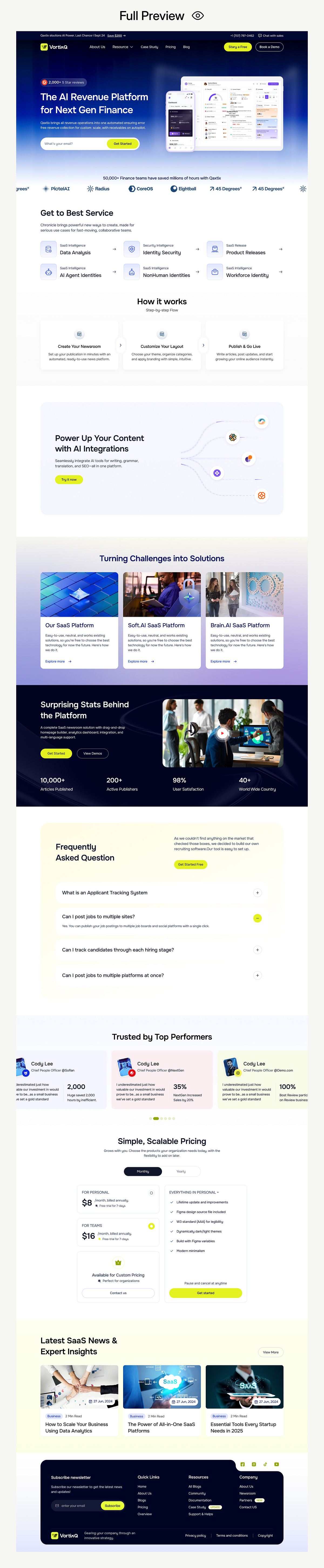 AI SaaS Website Design Image 1