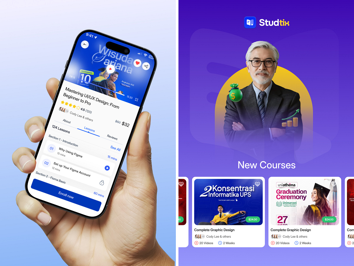 Course Details Mobile Screen — UI/UX Design