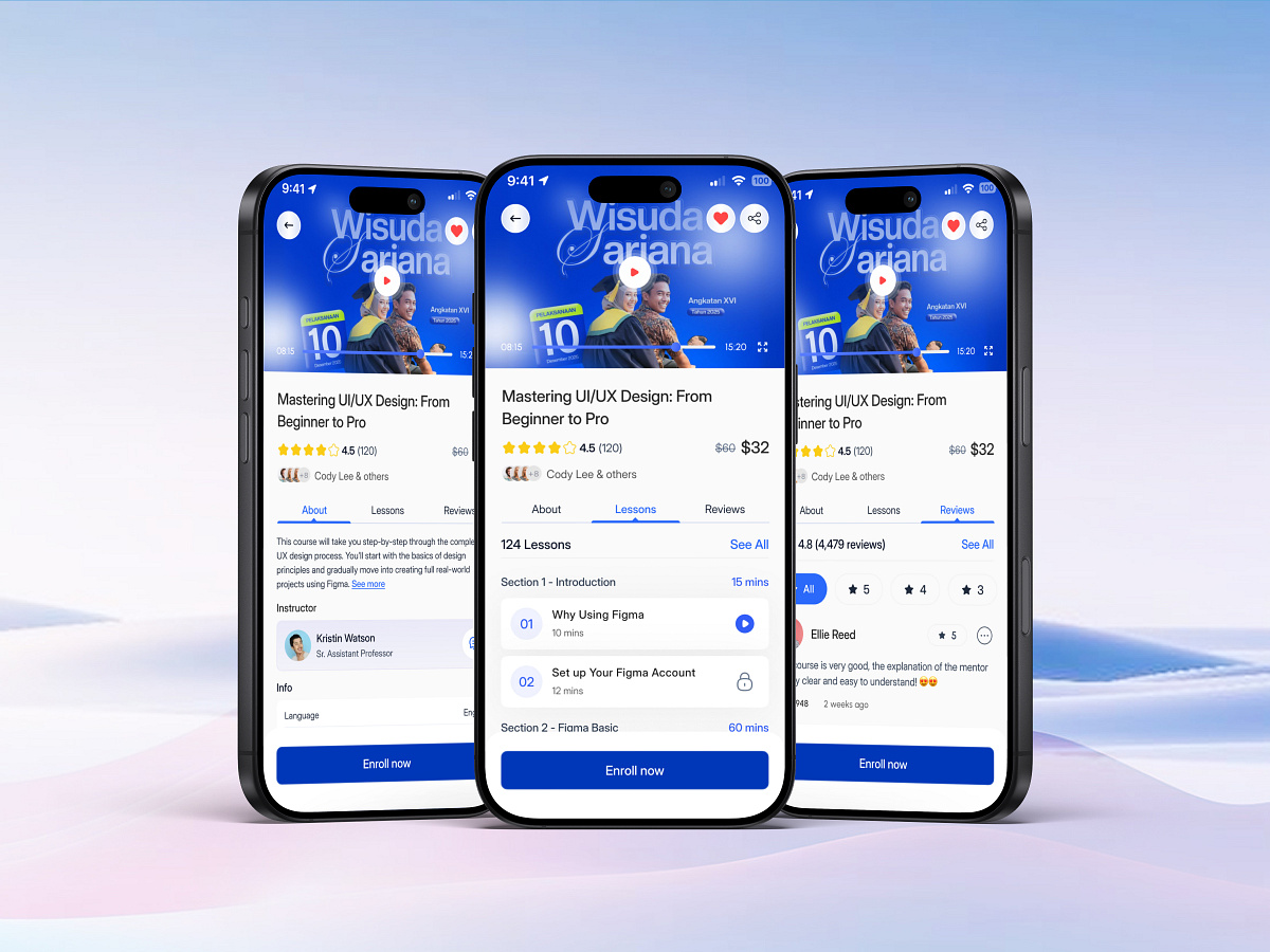 Course Details Mobile Screen — UI/UX Design Image 1