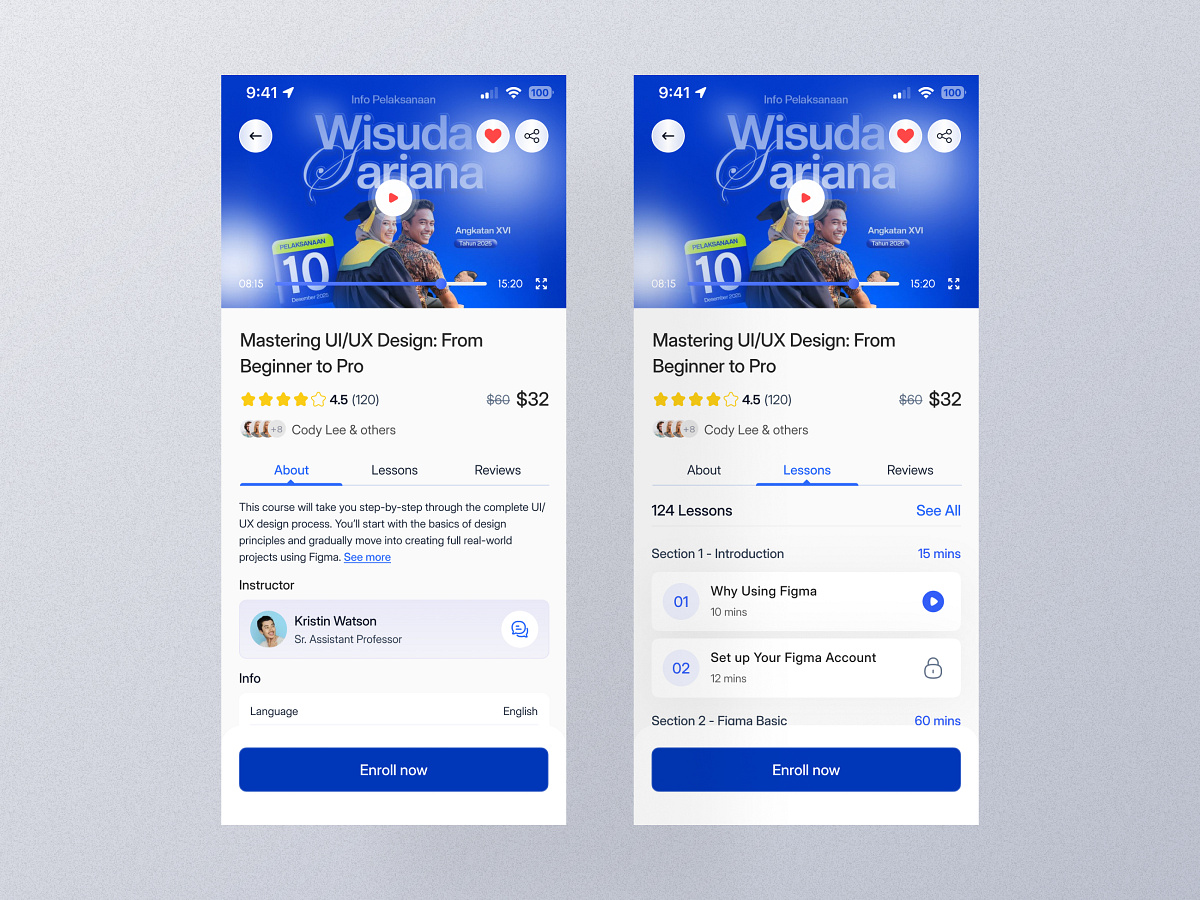 Course Details Mobile Screen — UI/UX Design Image 2