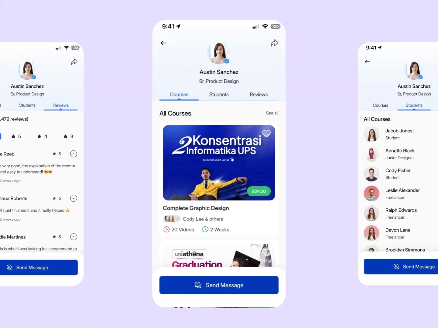 Instructor Profile — Mobile App UI/UX by AJOY SARKER on Muzli