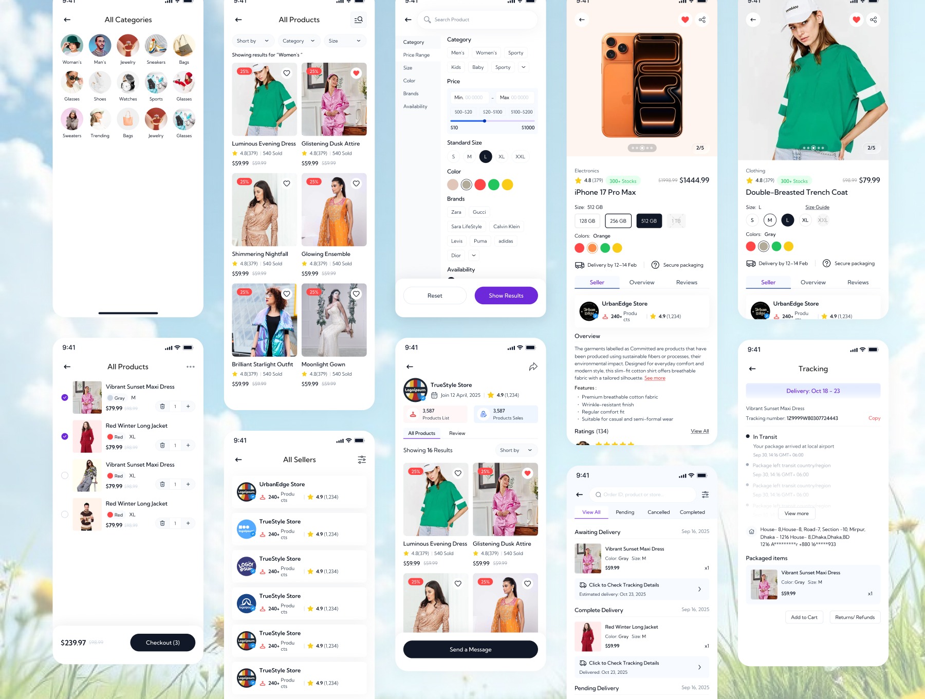 ShopMart - eCommerce Mobile App UI Kit Image 2