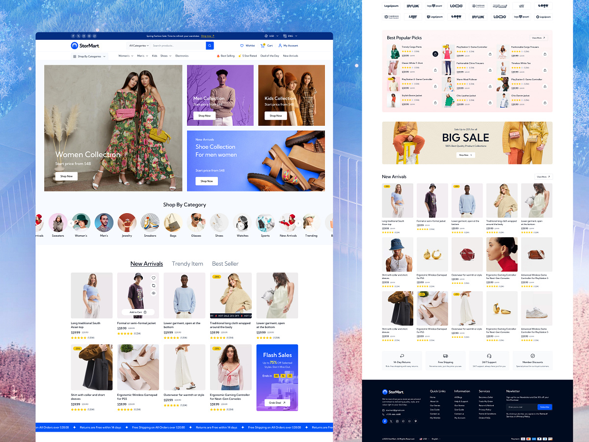 eCommerce Platform Website Design