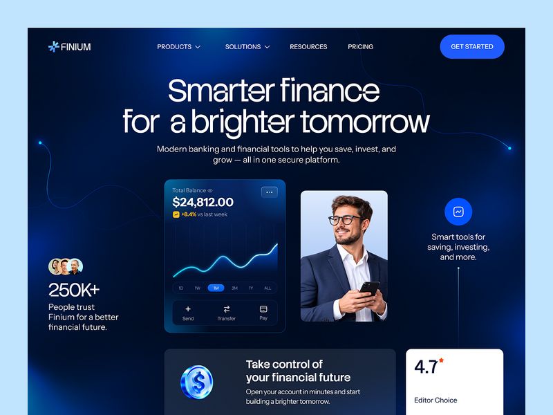 FINIUM - Fintech & Digital Banking Website Design