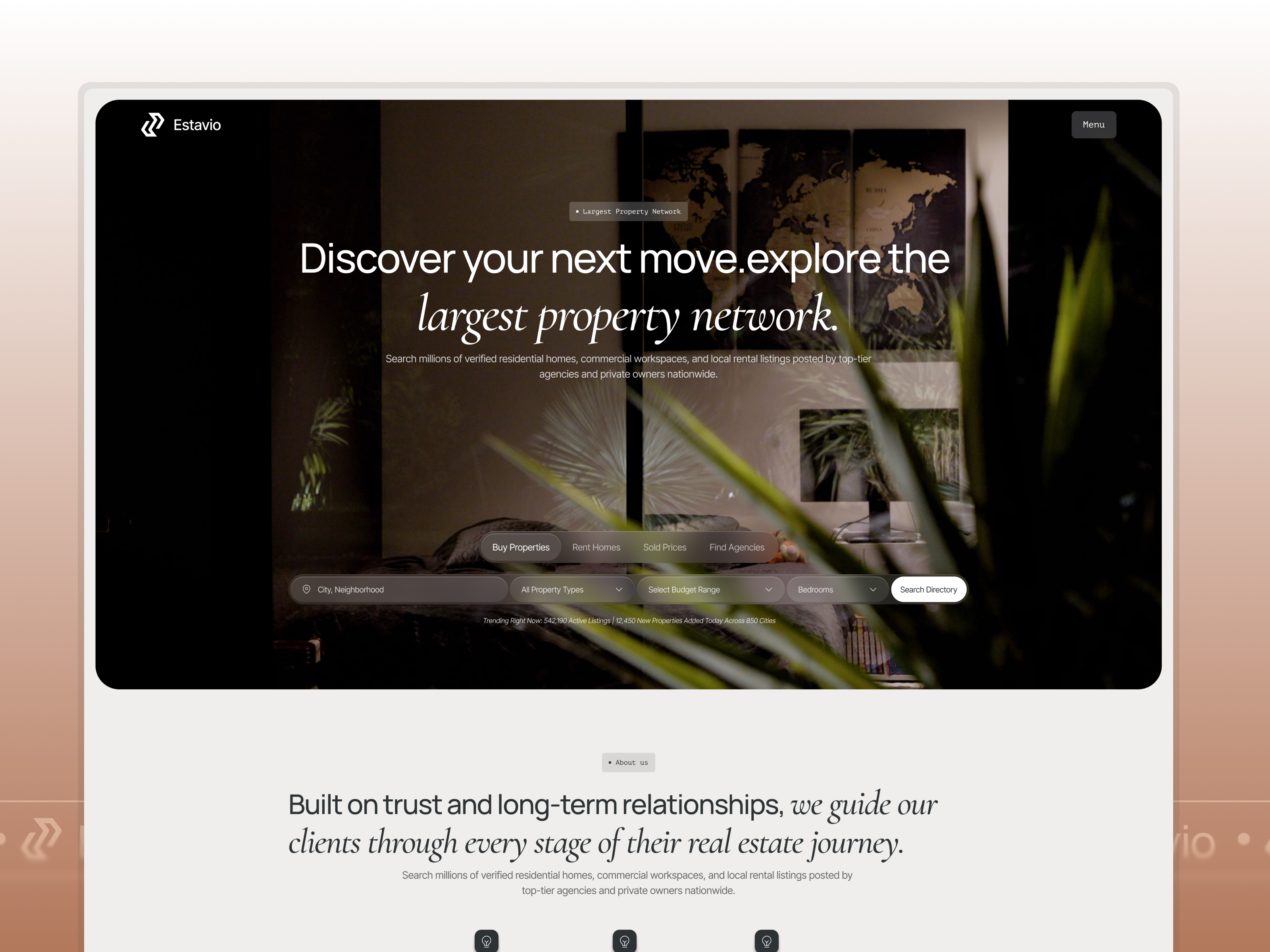 Estavio Homes — Free Website Template for Framer