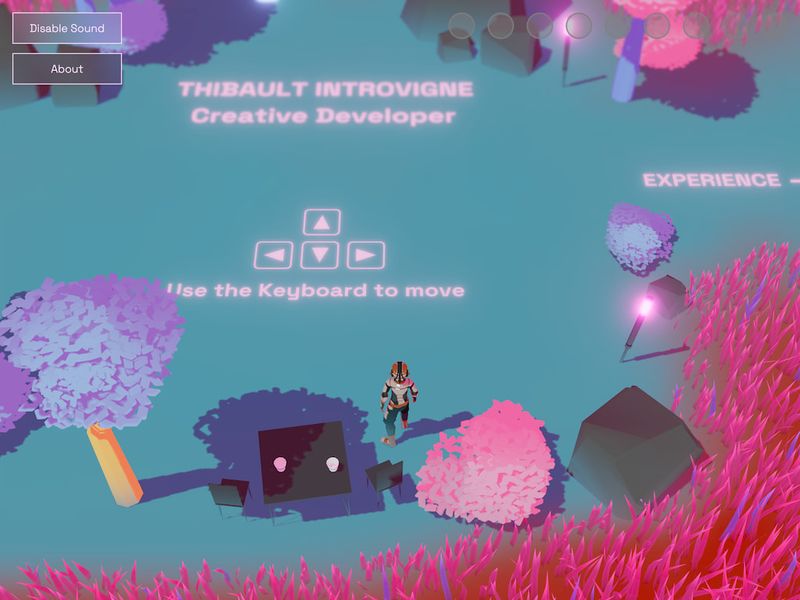 Thibault Space Gamefolio - Creative Developer Portfolio