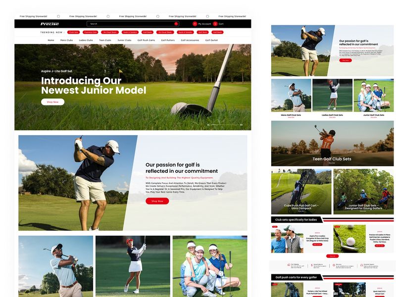 Precise Golf: A Seamless E-commerce Experience for Modern Athletes