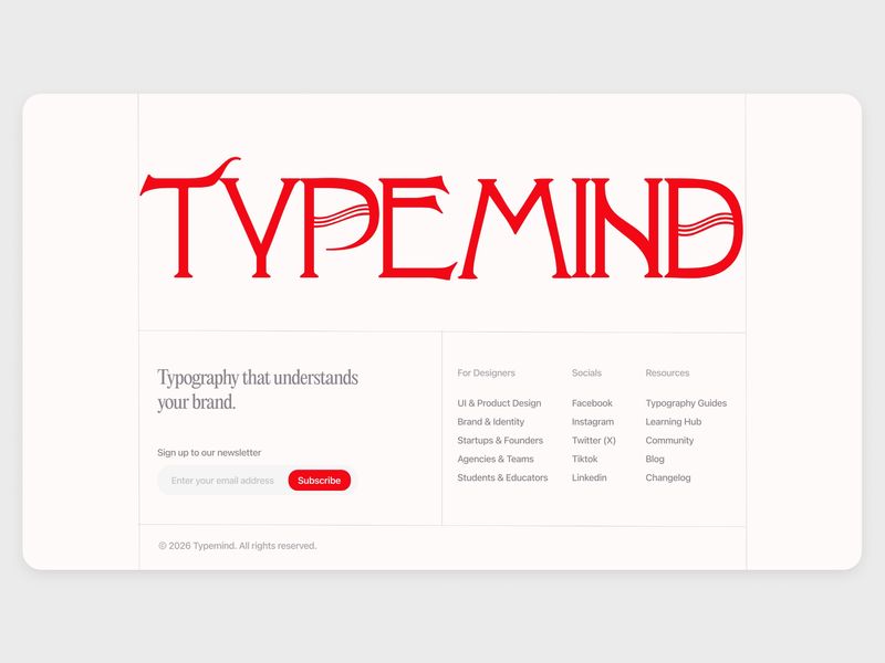 Typemind | Footer design
