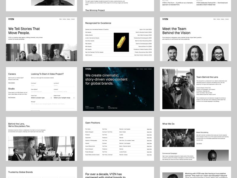 VYZN — Video Production Agency Template