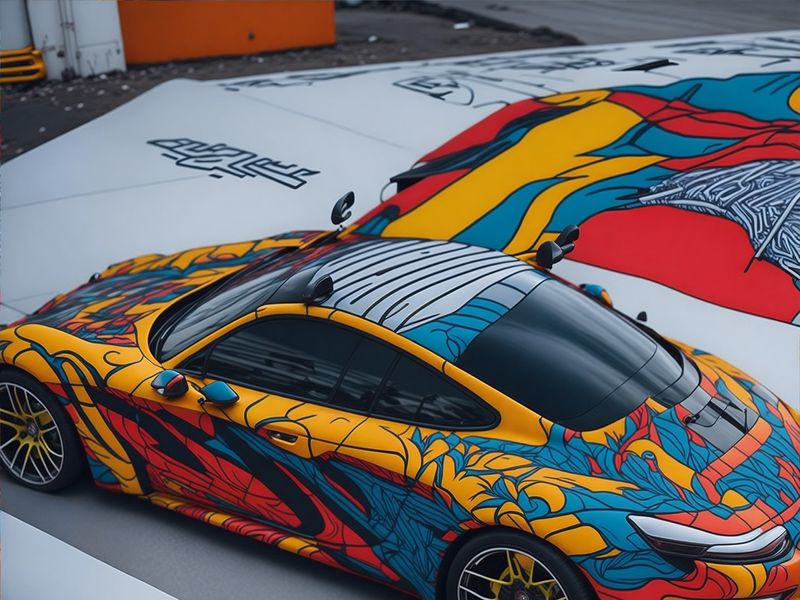 Dynamic Abstract Design on a Porsche 911