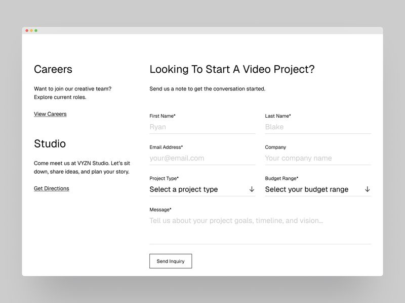VYZN — Video Production Agency Template