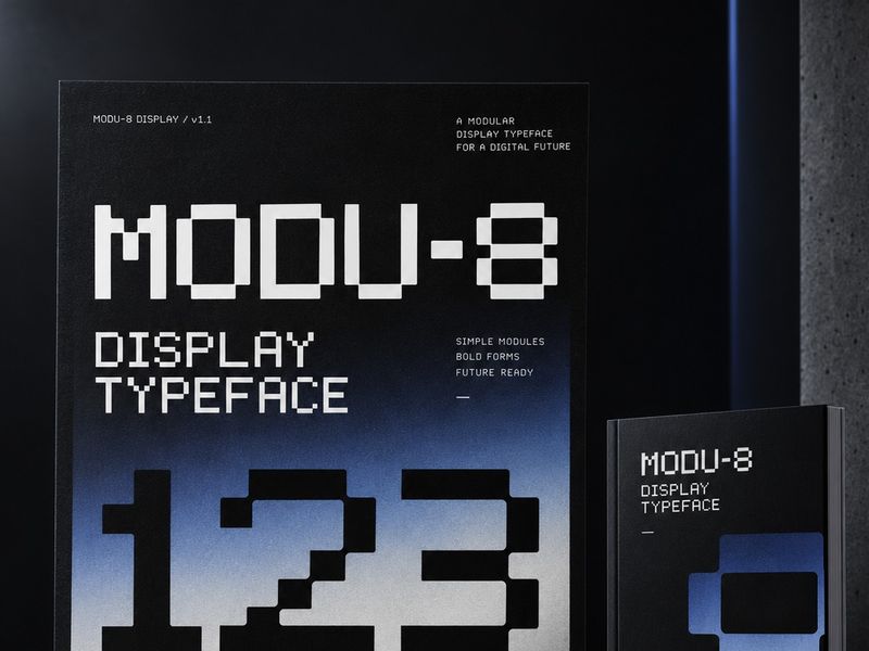 MODU-8  Custom Modular Display Typeface