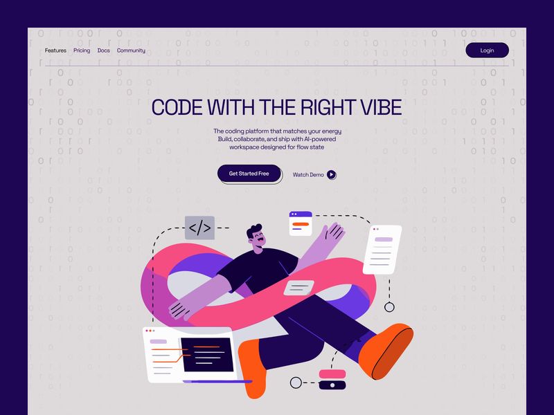 Vibe Coding Platform Web Design