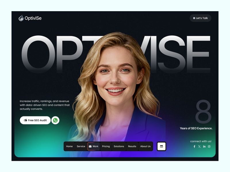 Digital Marketing Agency Website UI Design | SEO Landing Page