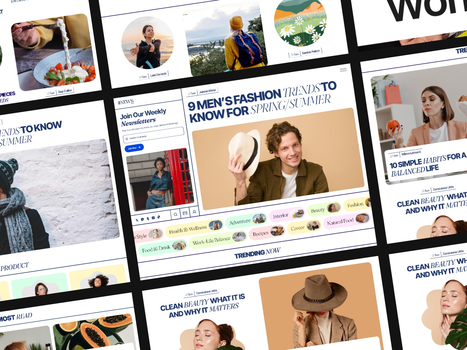 Modern Fashion & Lifestyle Magazine UI Image 0