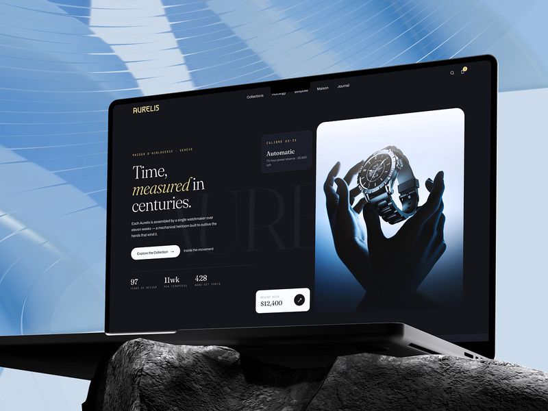 AURELIS — Responsive Website UI/UX Exploration.