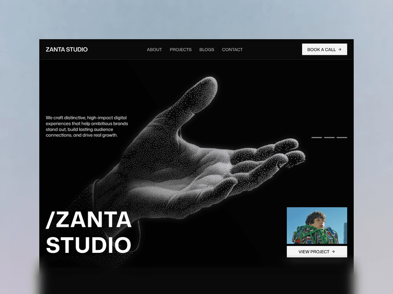 Zanta Studio - Agency design asset by framer