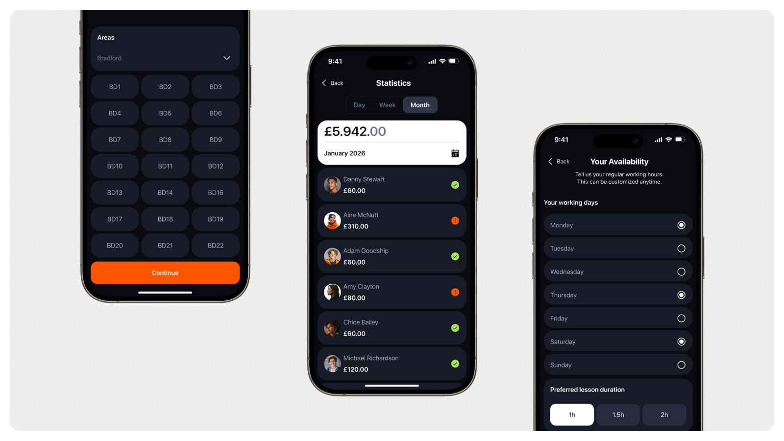 A mobile app for booking driving lessons Image 3
