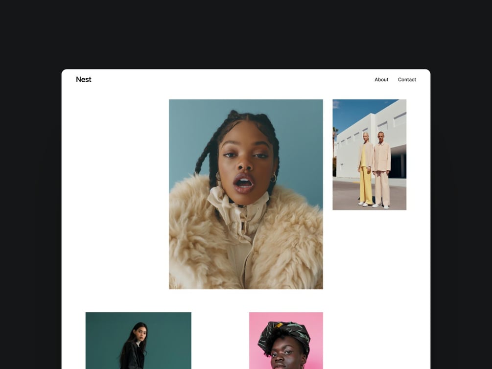 Nest - Minimal Photography Portfolio Carrd Template [FREE]