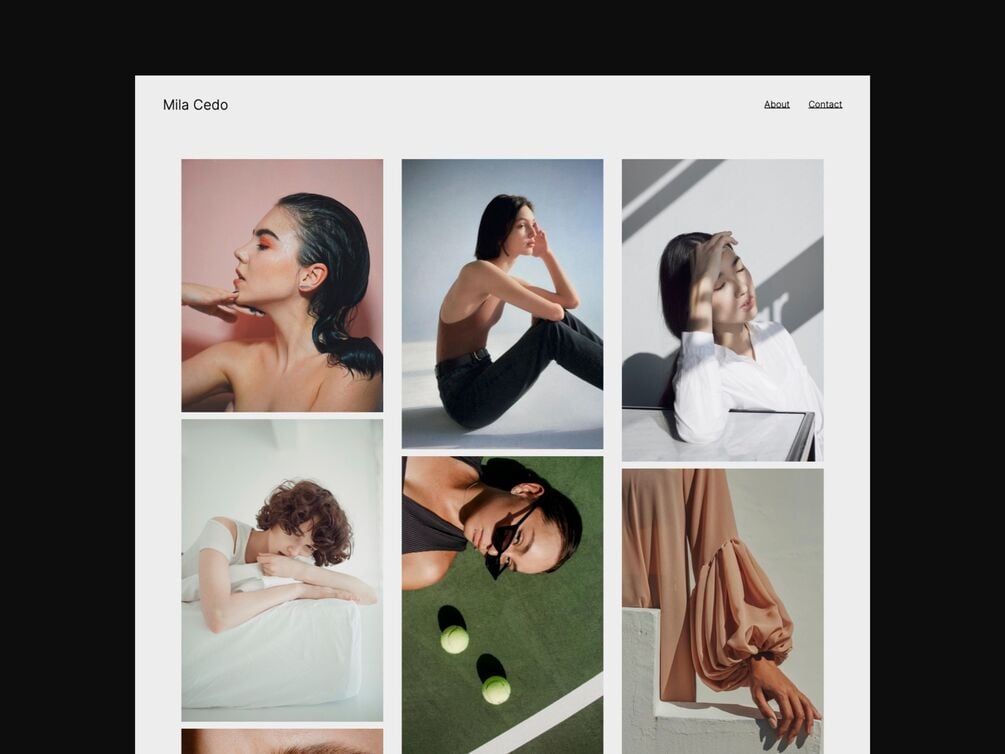 Mila - Minimal Photography Carrd Template [FREE]