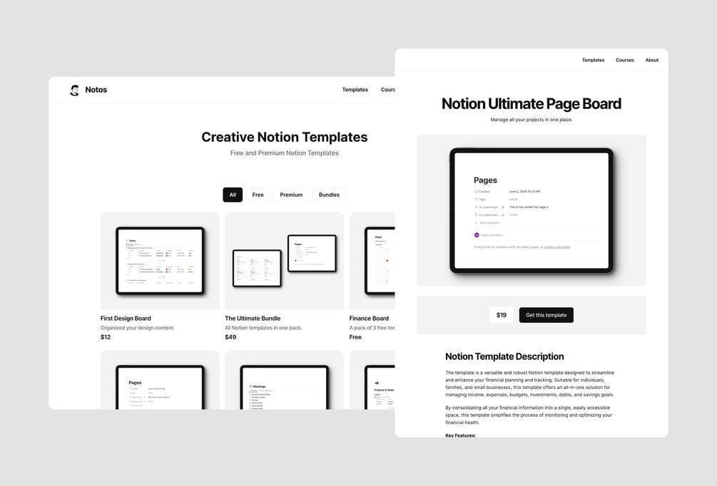Notos - Framer Notion Creator Template [FREE]