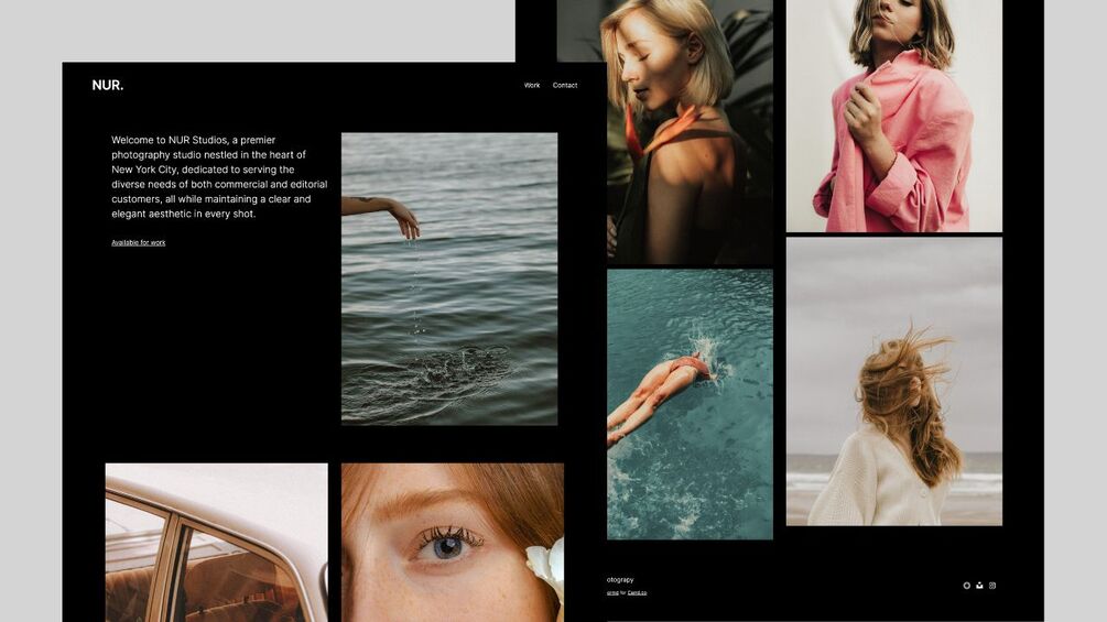 NUR Minimal Photography Carrd Template [FREE]