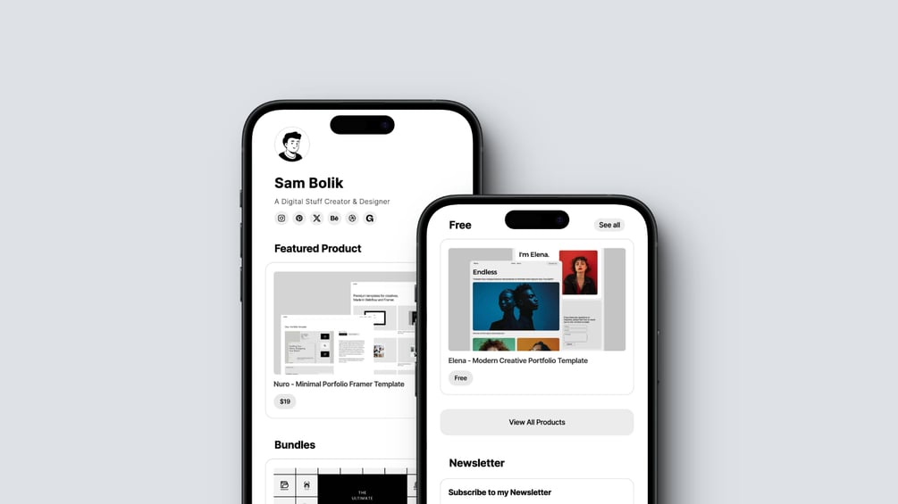 Bolik - Minimal Link In Bio Site Carrd Template