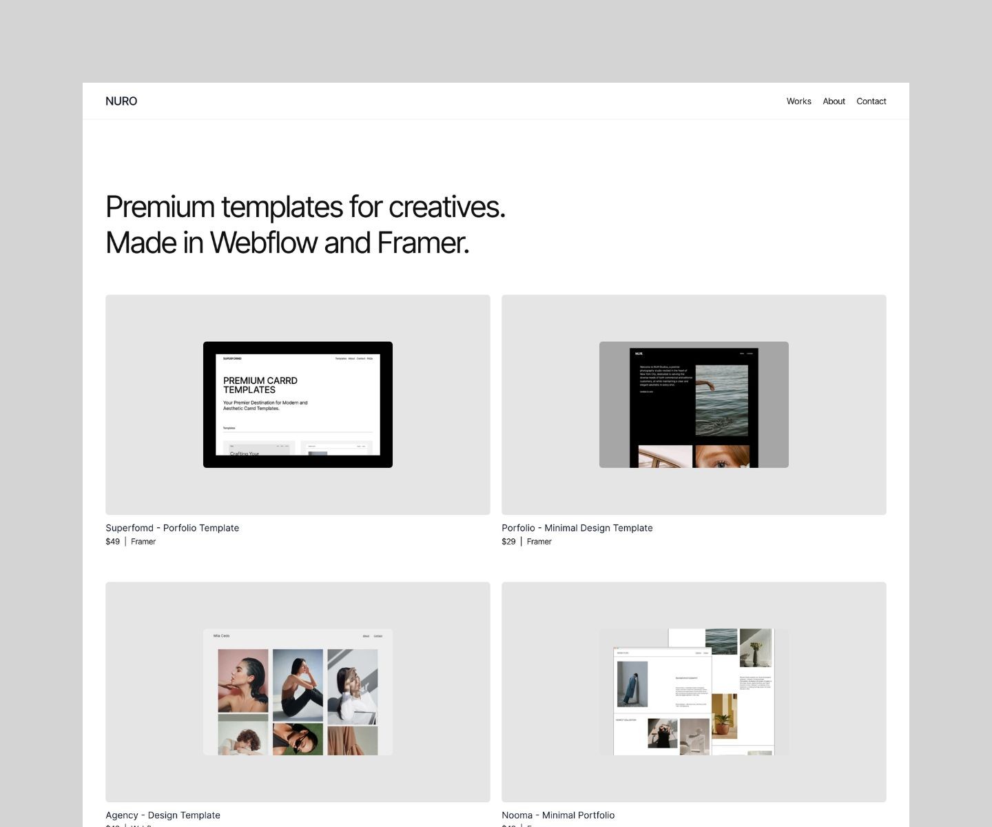 Nuro — Free Framer Portfolio Website Template