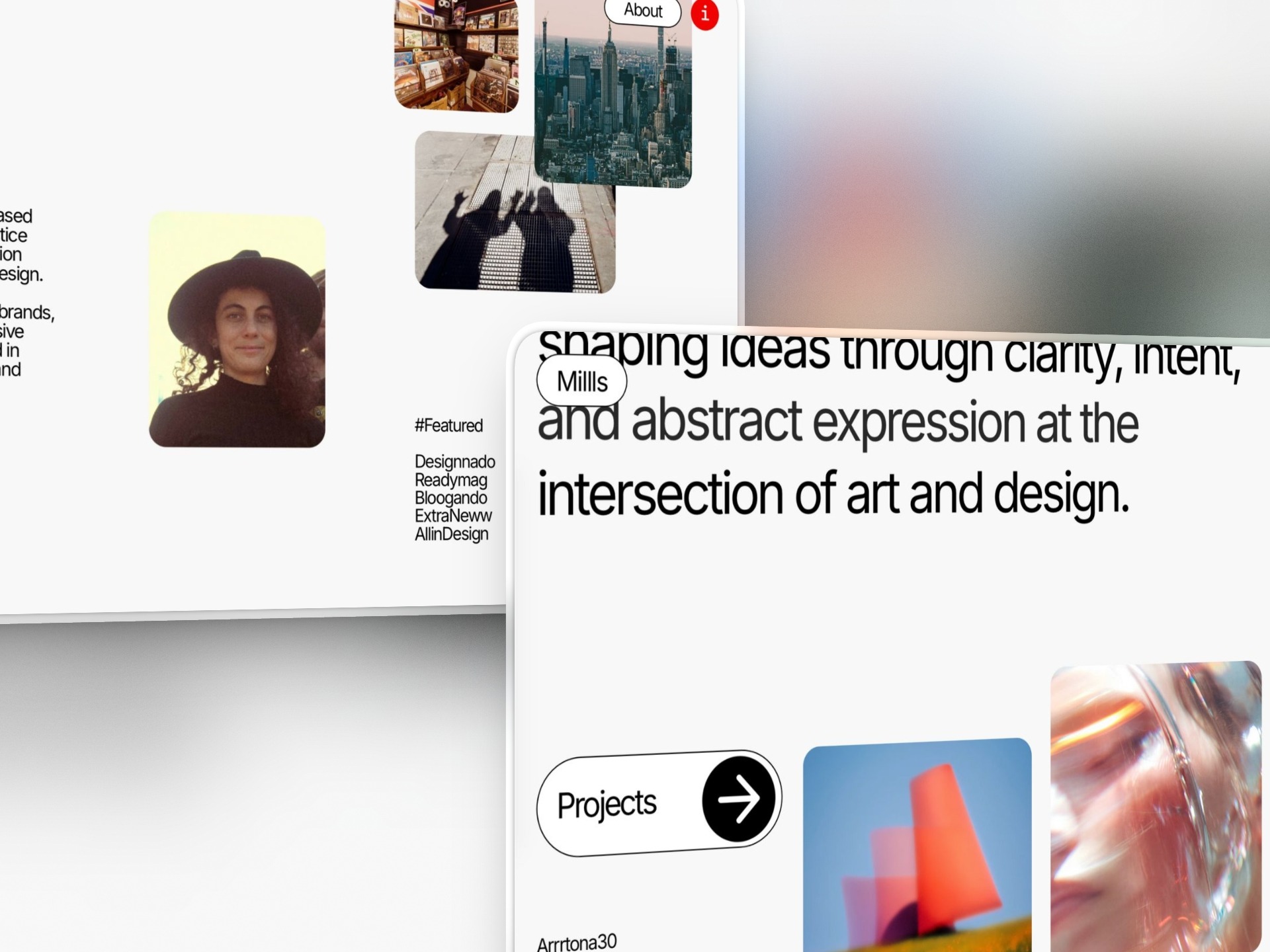 Millls - Portfolio Readymag Template for Creatives Image 0