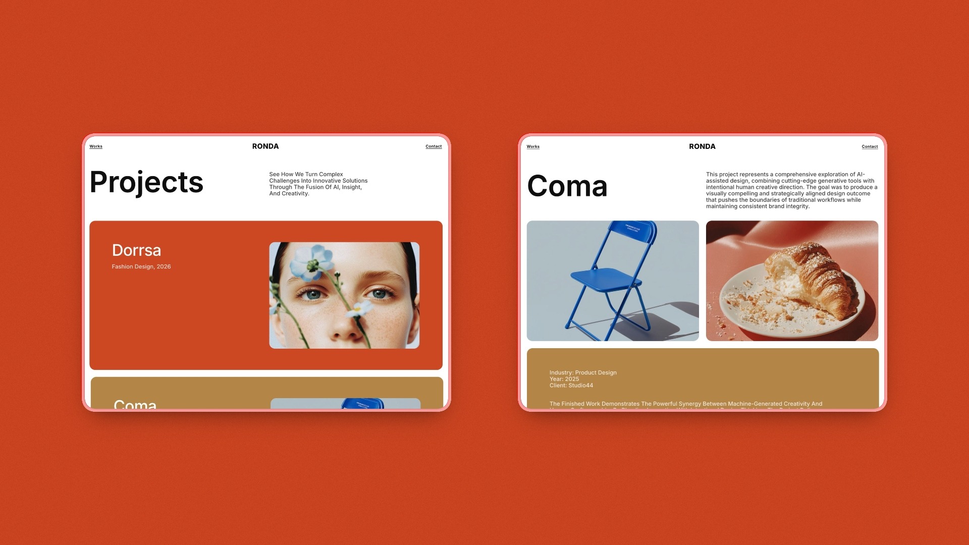 RONDA - Modern Designer Portfolio Readymag Template Image 0