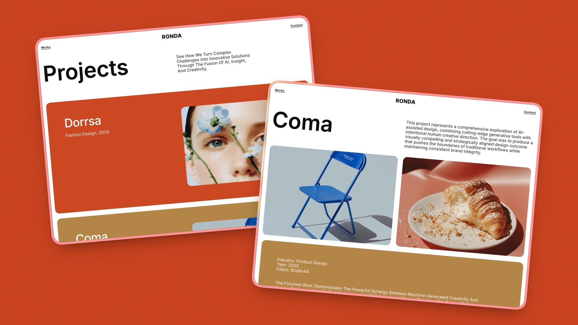 RONDA - Modern Designer Portfolio Readymag Template Image 1