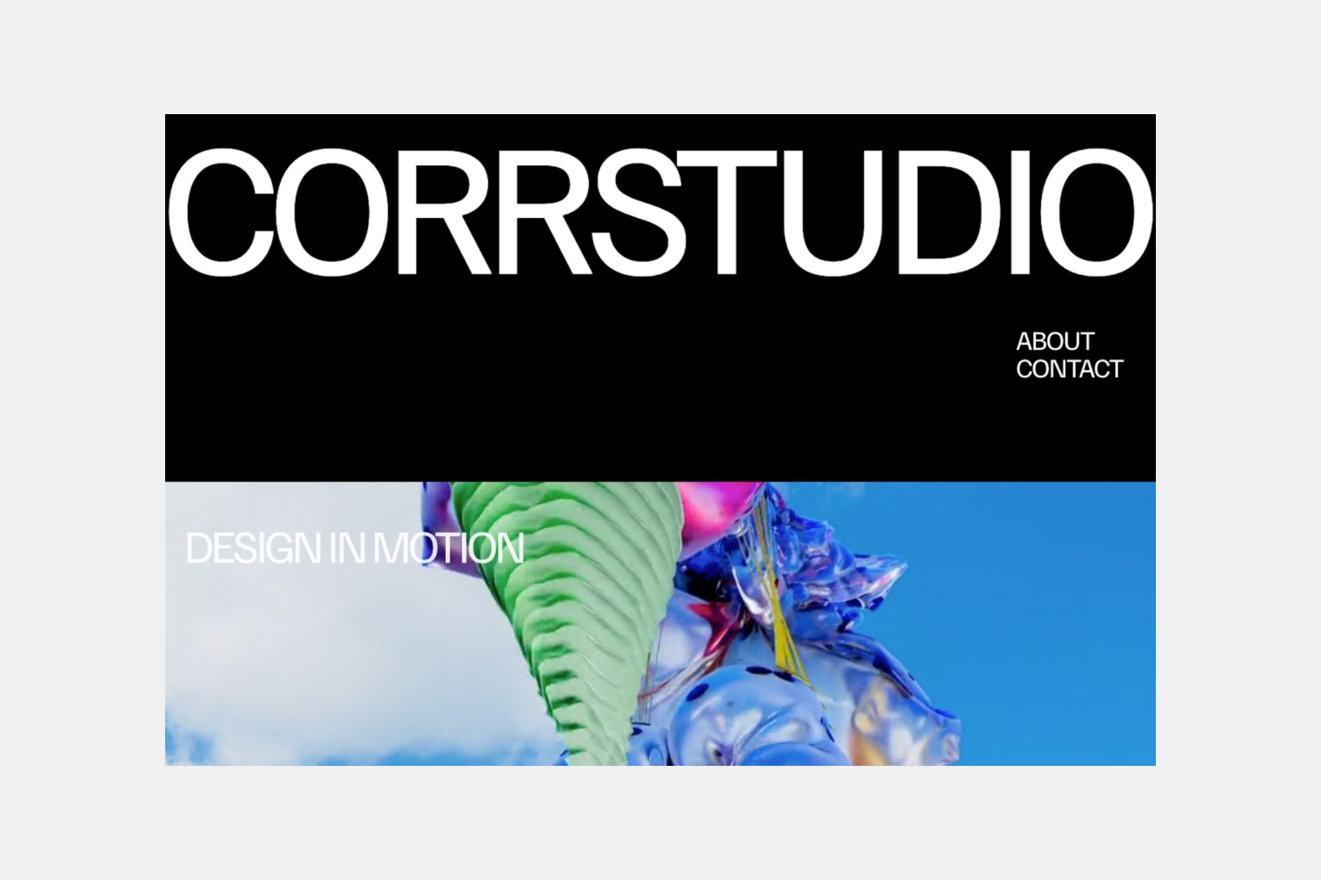 CORR - Dark Editorial Creative Readymag Portfolio Template Image 0