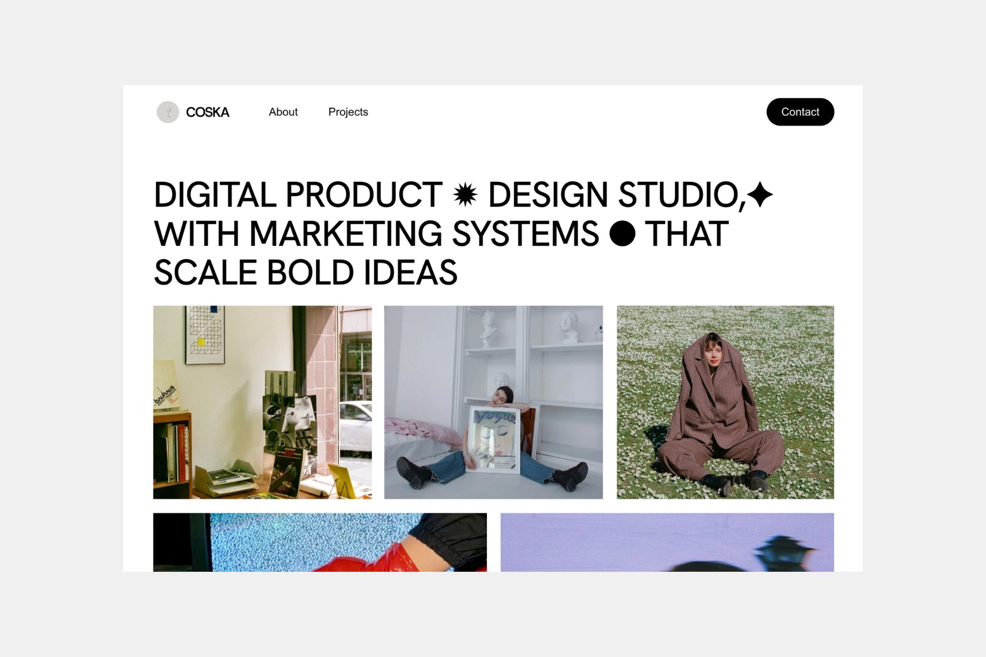 COSKA - Bold Modern Design Readymag Portfolio Template Image 0