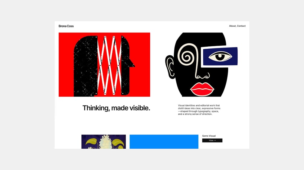 BRONA - Modern Portfolio Readymag Template