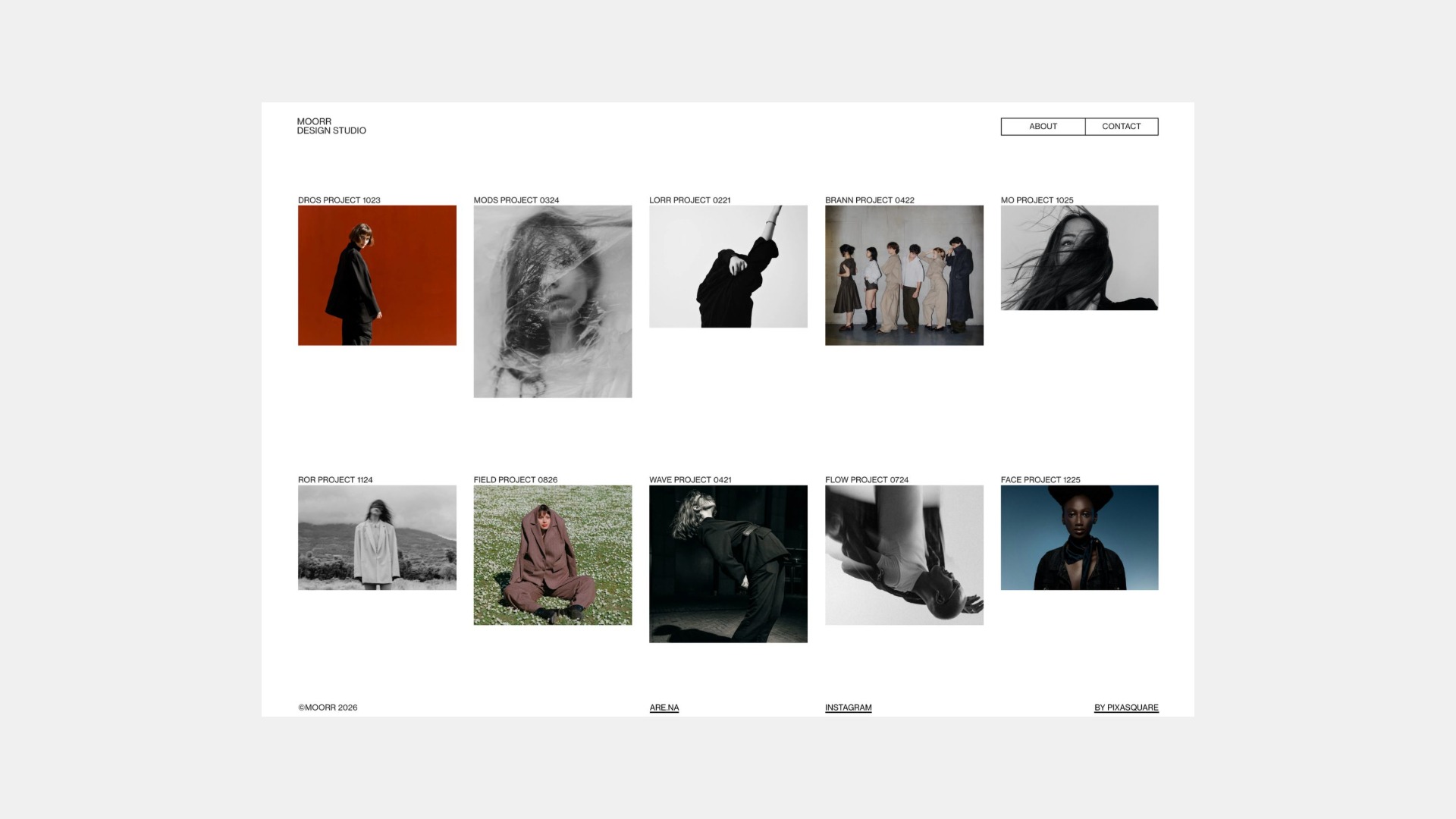 MOORR - Clean Portfolio Readymag Template