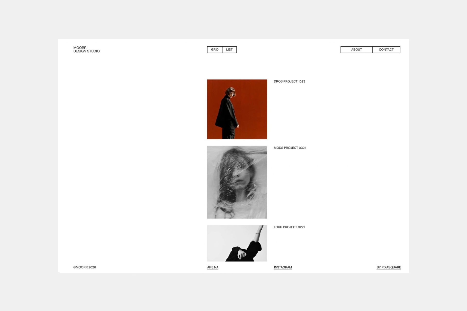 MOORR - Clean Portfolio Readymag Template Image 1