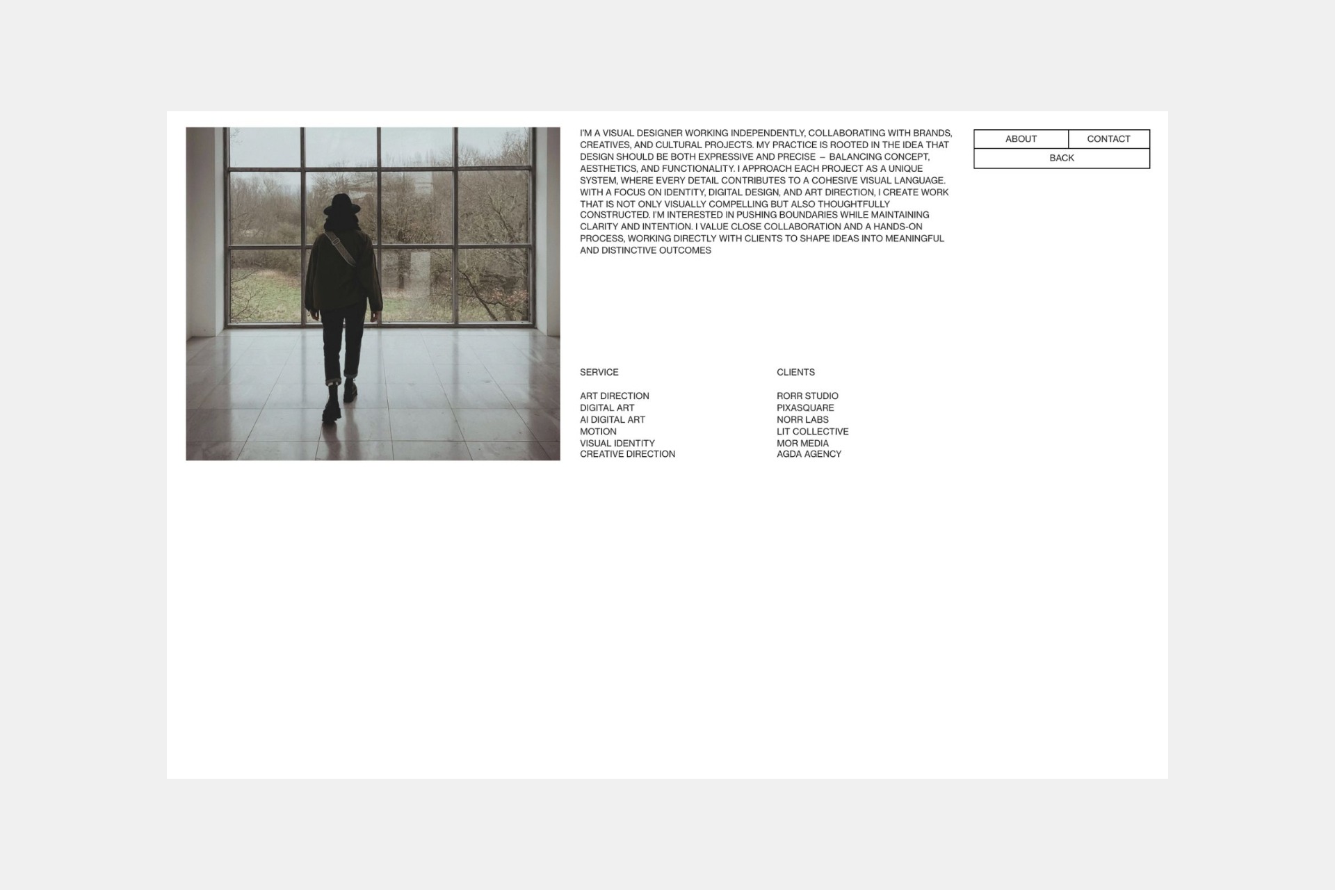 MOORR - Clean Portfolio Readymag Template Image 2