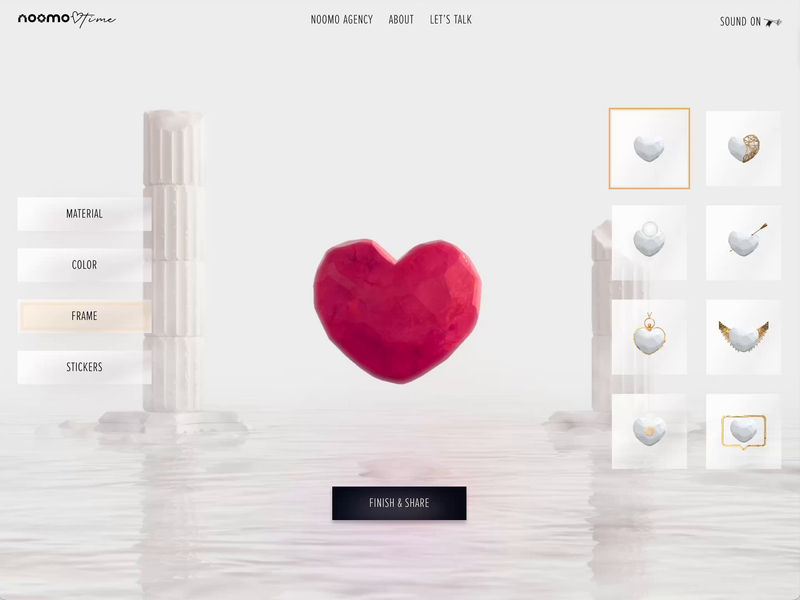 3D heart builder - Noomo ValenTime by Noomo Agency