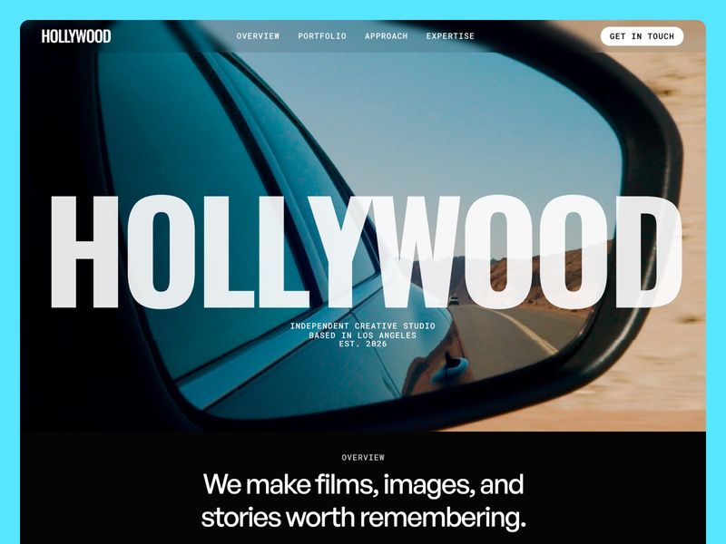 Hollywood — Free Framer Template for Production Studios